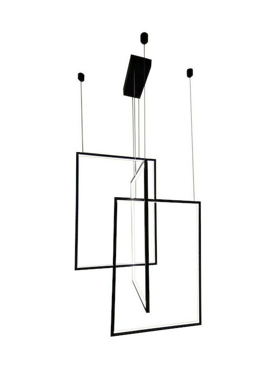 VK Lighting VK/04414PE/B/W Μοντέρνο Κρεμαστό Φωτιστικό με Ενσωματωμένο LED σε Μαύρο Χρώμα